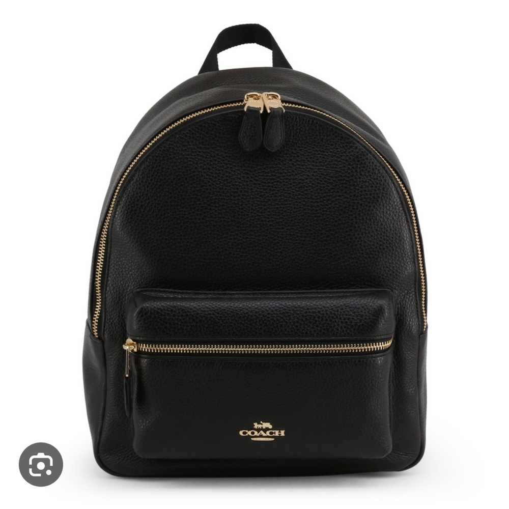 Coach Leather Backpack - image 1